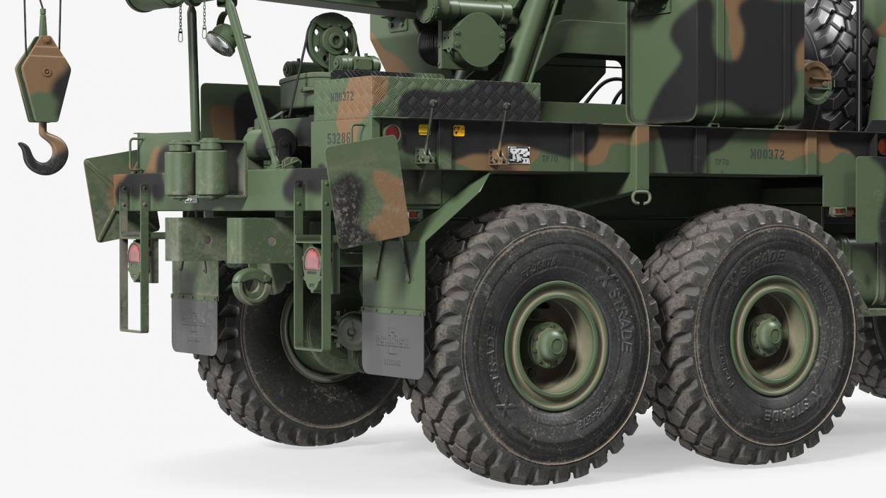 M939 Military Wrecker Green Rigged 3D model