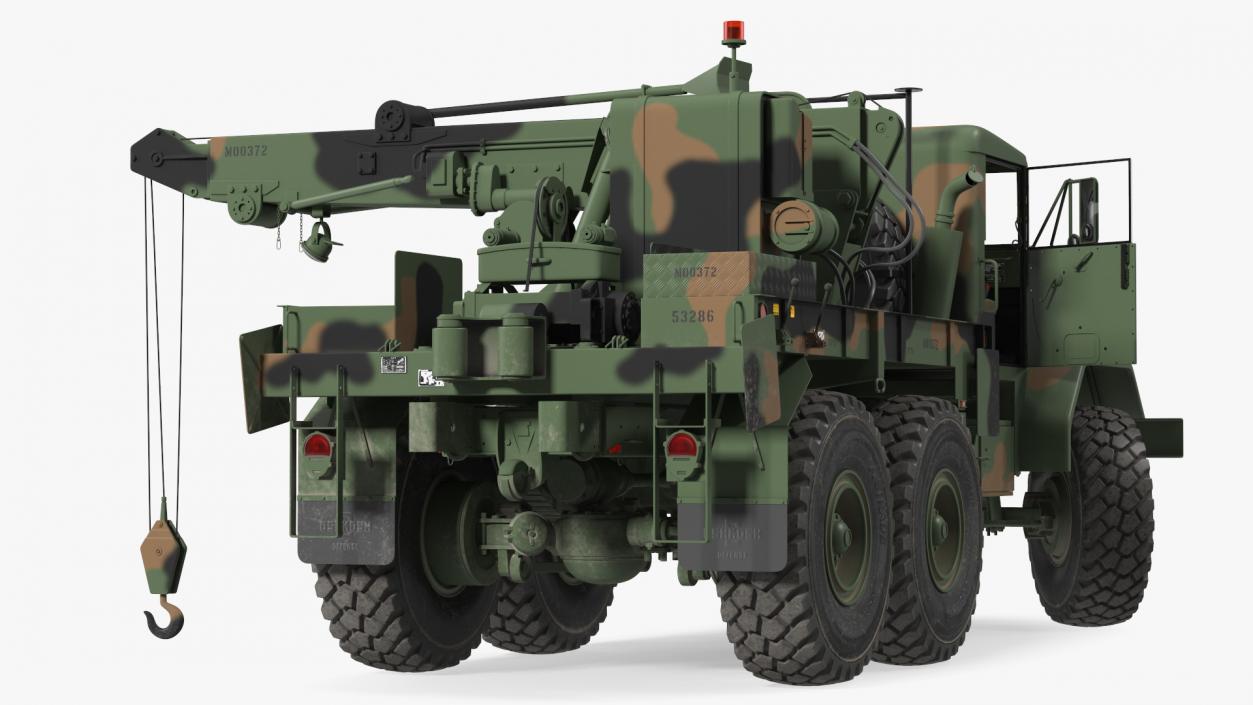 M939 Military Wrecker Green Rigged 3D model