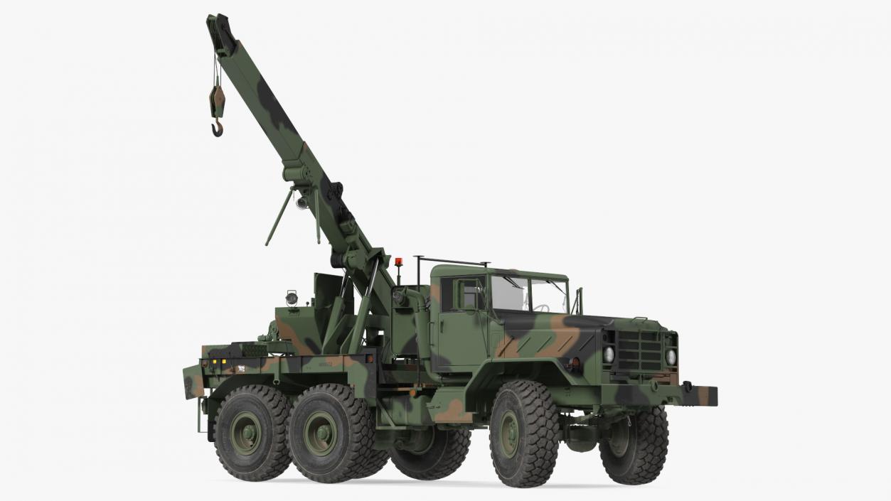 M939 Military Wrecker Green Rigged 3D model