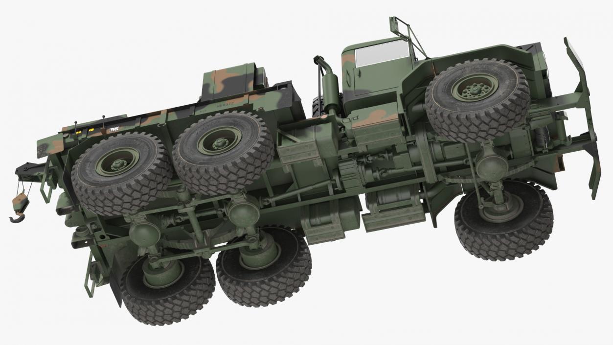 M939 Military Wrecker Green Rigged 3D model