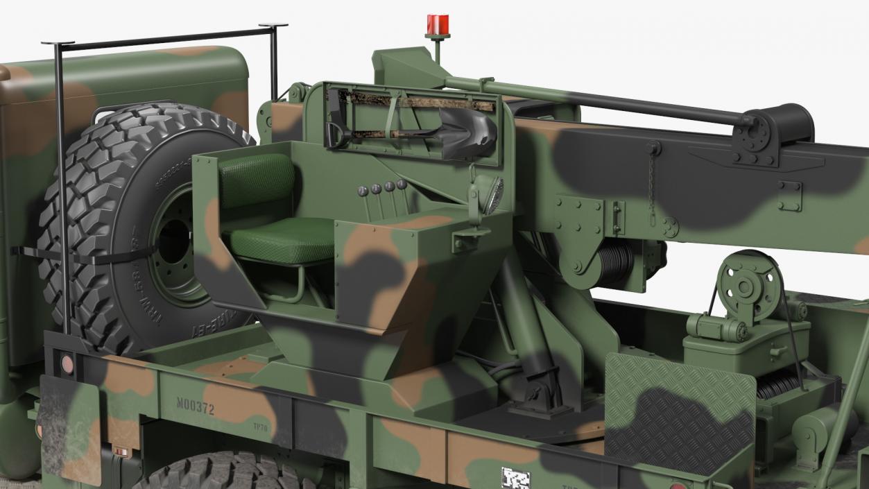 M939 Military Wrecker Green Rigged 3D model