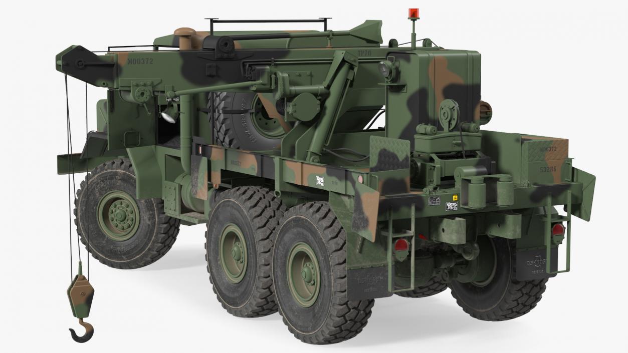 M939 Military Wrecker Green Rigged 3D model