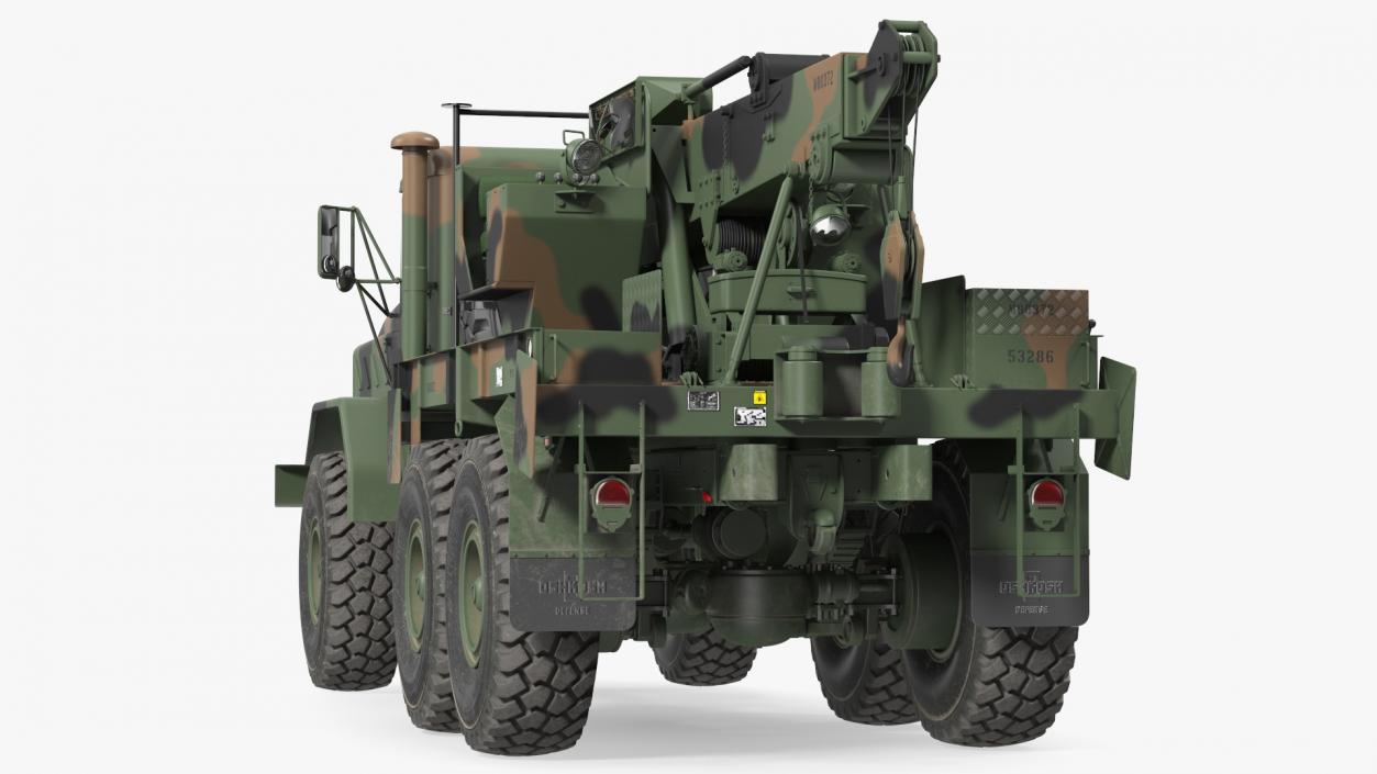 M939 Military Wrecker Green Rigged 3D model