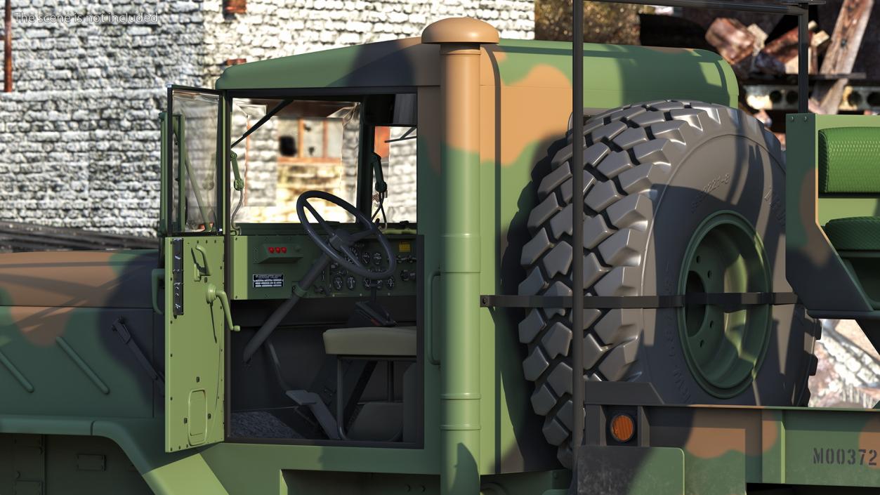 M939 Military Wrecker Green Rigged 3D model