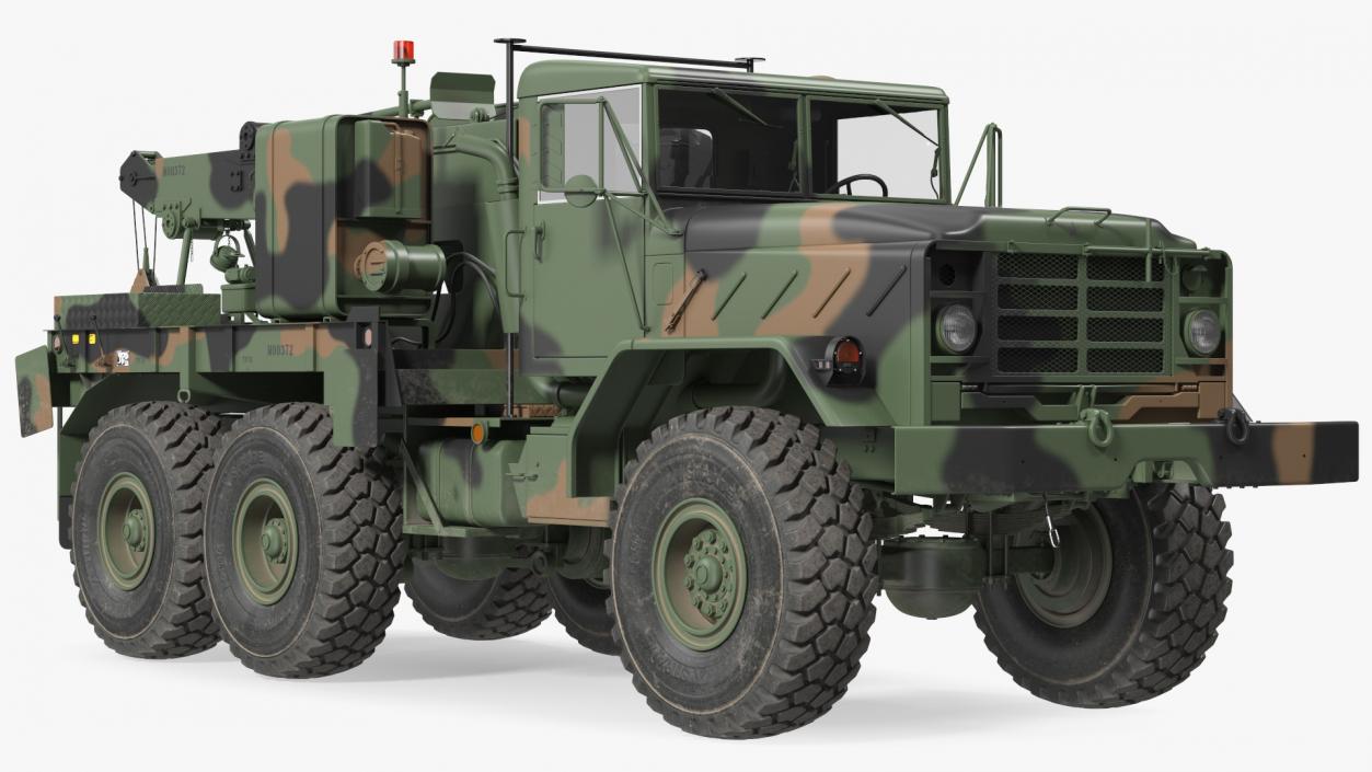 M939 Military Wrecker Green Rigged 3D model