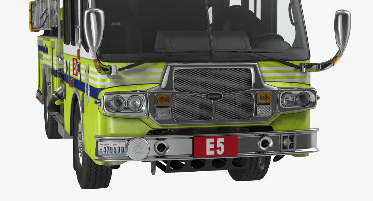 3D Fire Department E-One Quest Pumper Rigged