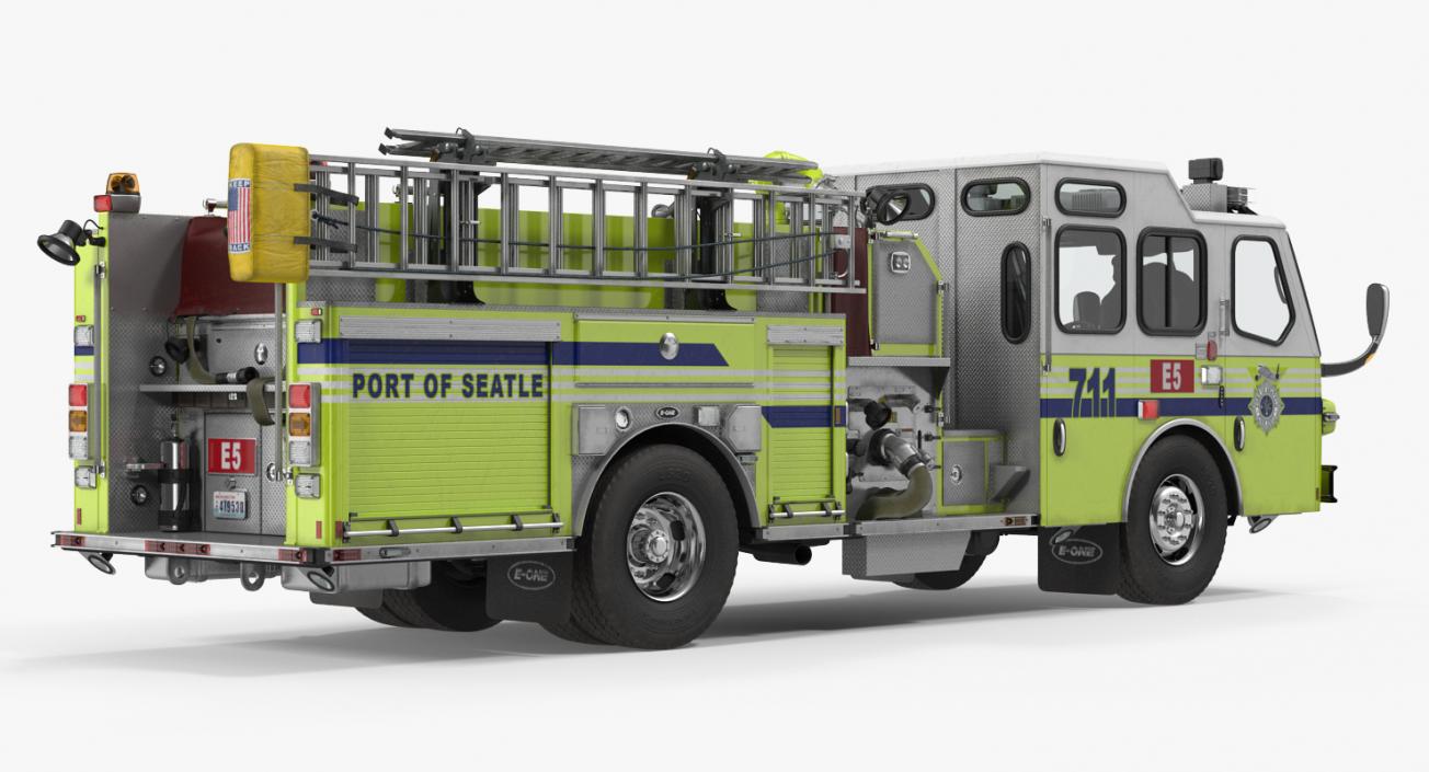 3D Fire Department E-One Quest Pumper Rigged