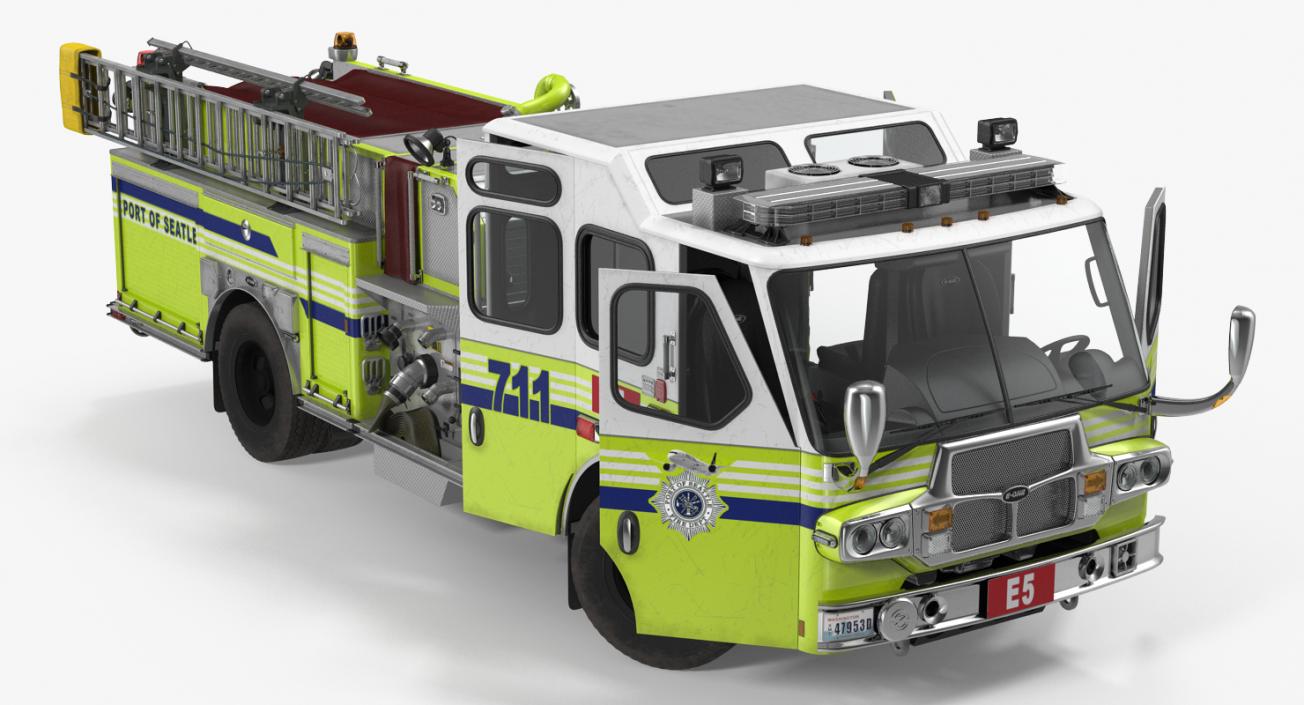 3D Fire Department E-One Quest Pumper Rigged