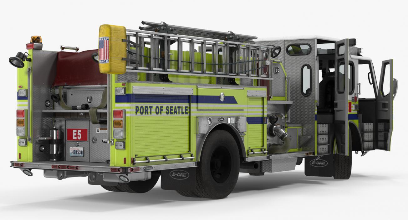 3D Fire Department E-One Quest Pumper Rigged