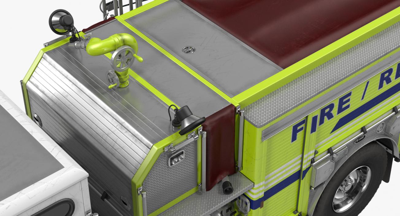 3D Fire Department E-One Quest Pumper Rigged