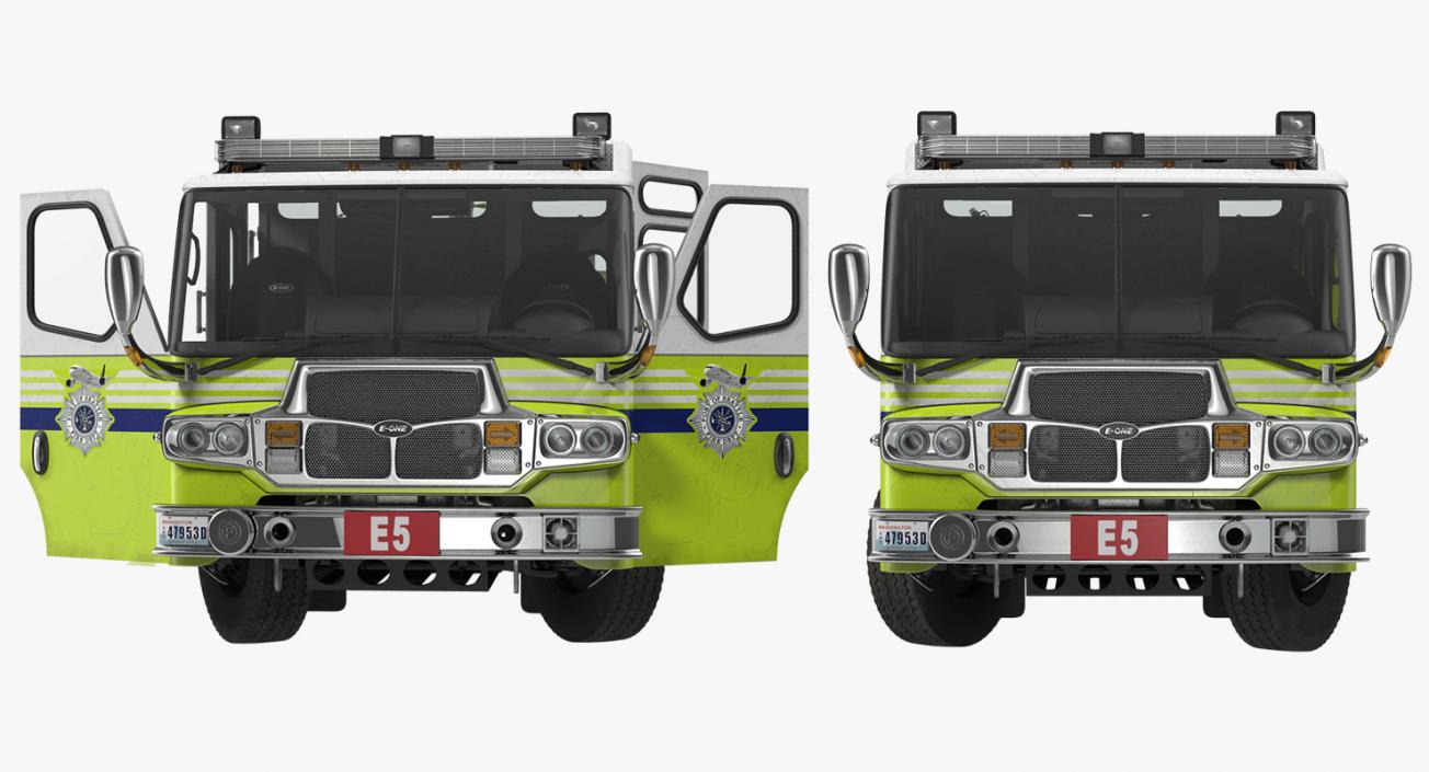 3D Fire Department E-One Quest Pumper Rigged