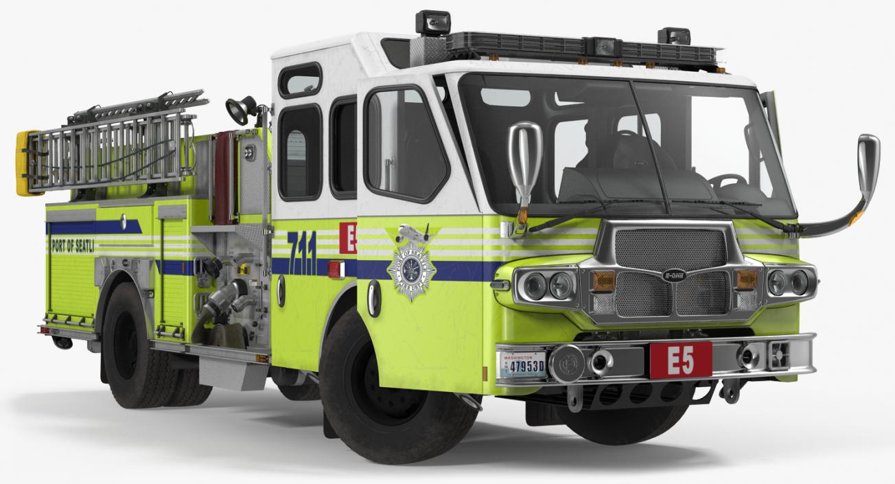 3D Fire Department E-One Quest Pumper Rigged