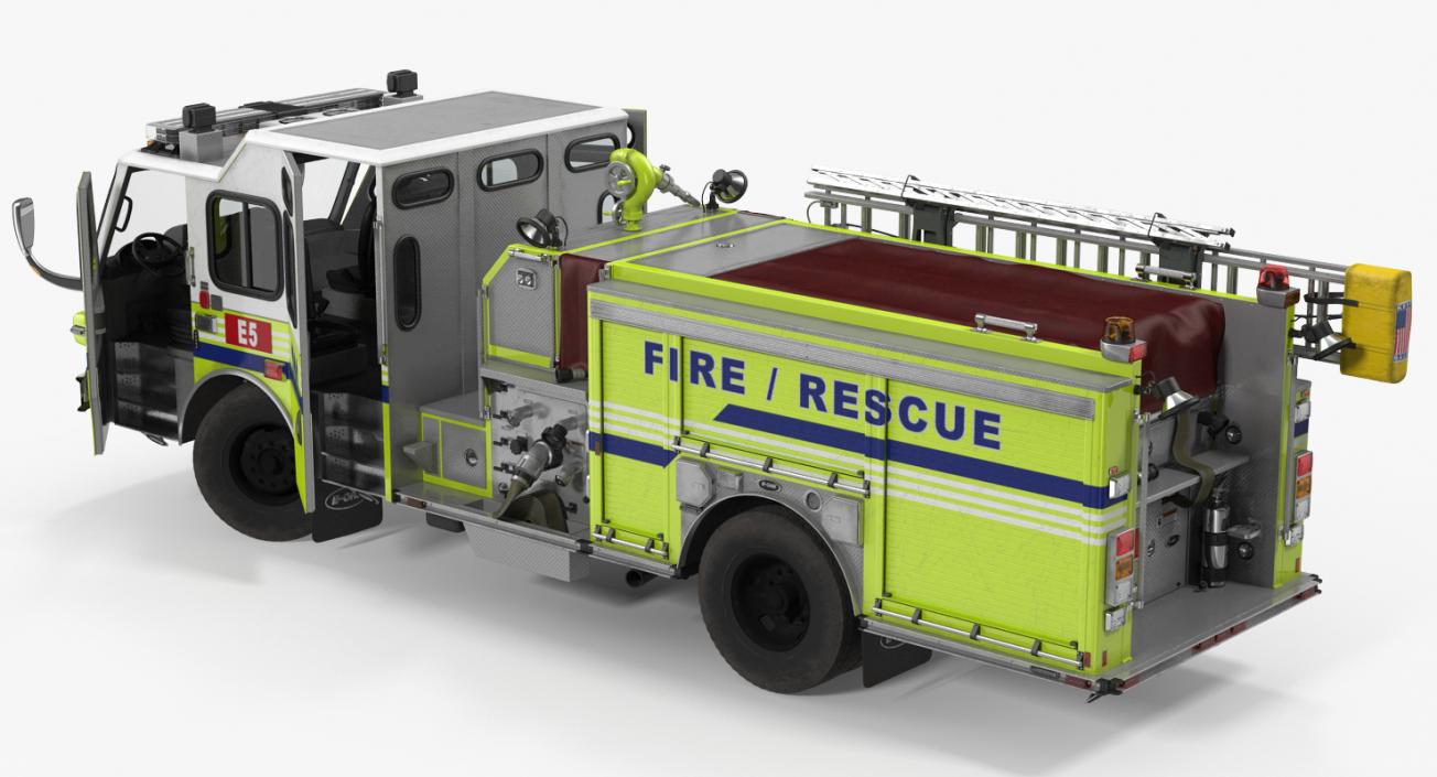 3D Fire Department E-One Quest Pumper Rigged