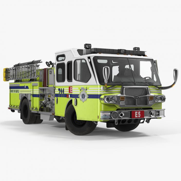 3D Fire Department E-One Quest Pumper Rigged