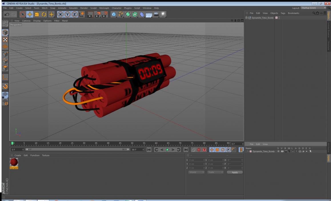 3D Dynamite Time Bomb model