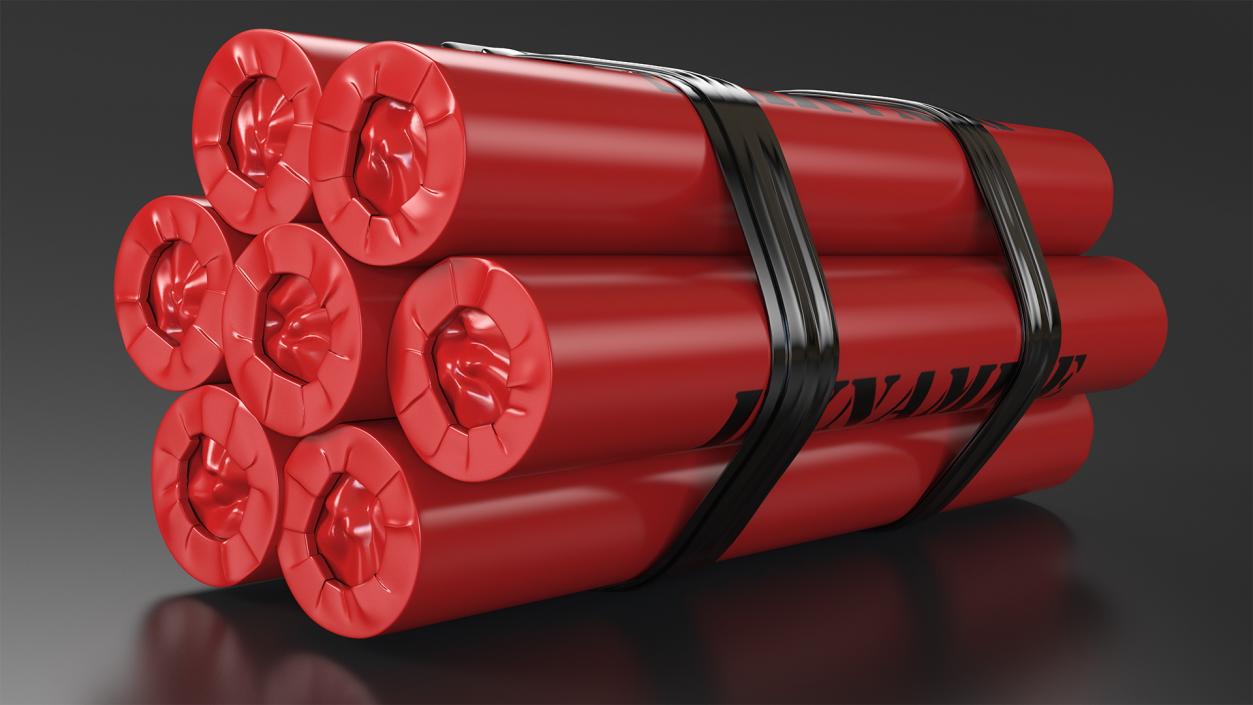 3D Dynamite Time Bomb model