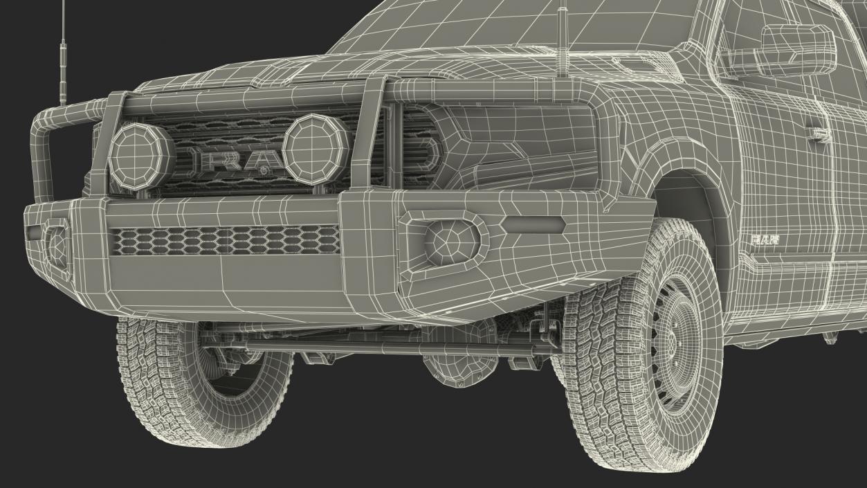 3D model Police Paddy Wagon Dodge RAM 1500 Rigged