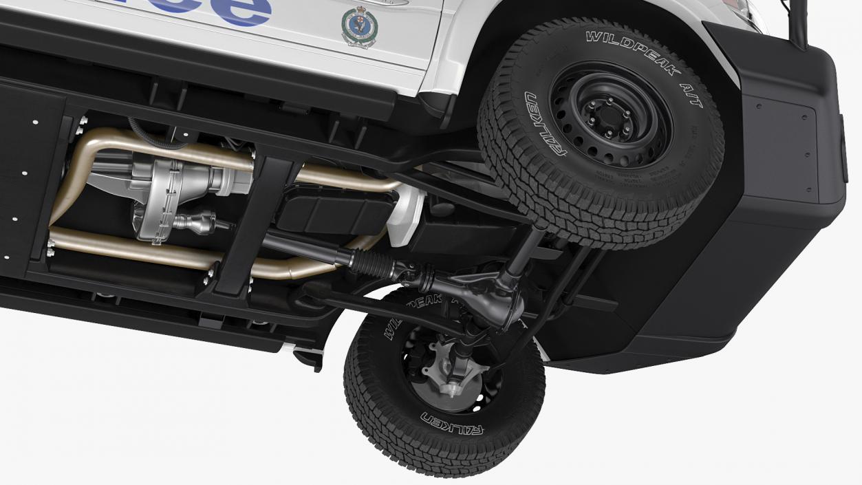 3D model Police Paddy Wagon Dodge RAM 1500 Rigged