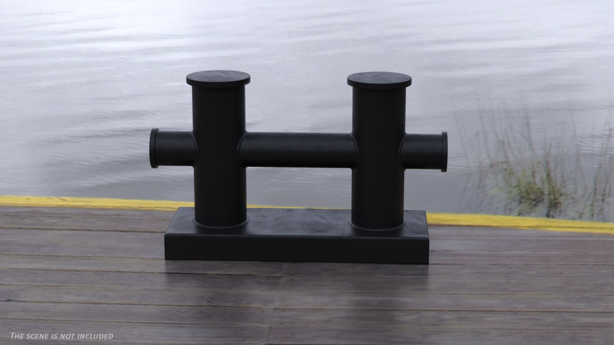 Mooring Bollard Double 3D