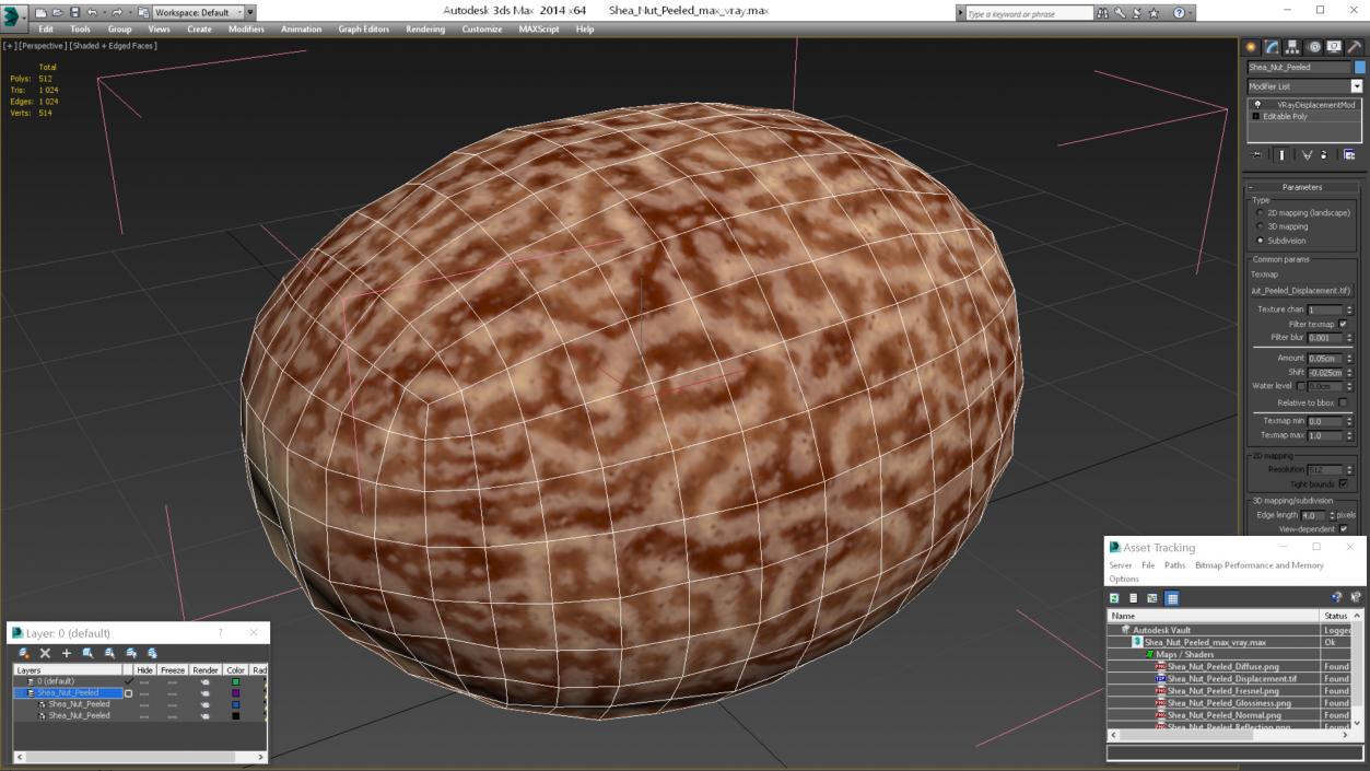 3D model Shea Nut Peeled