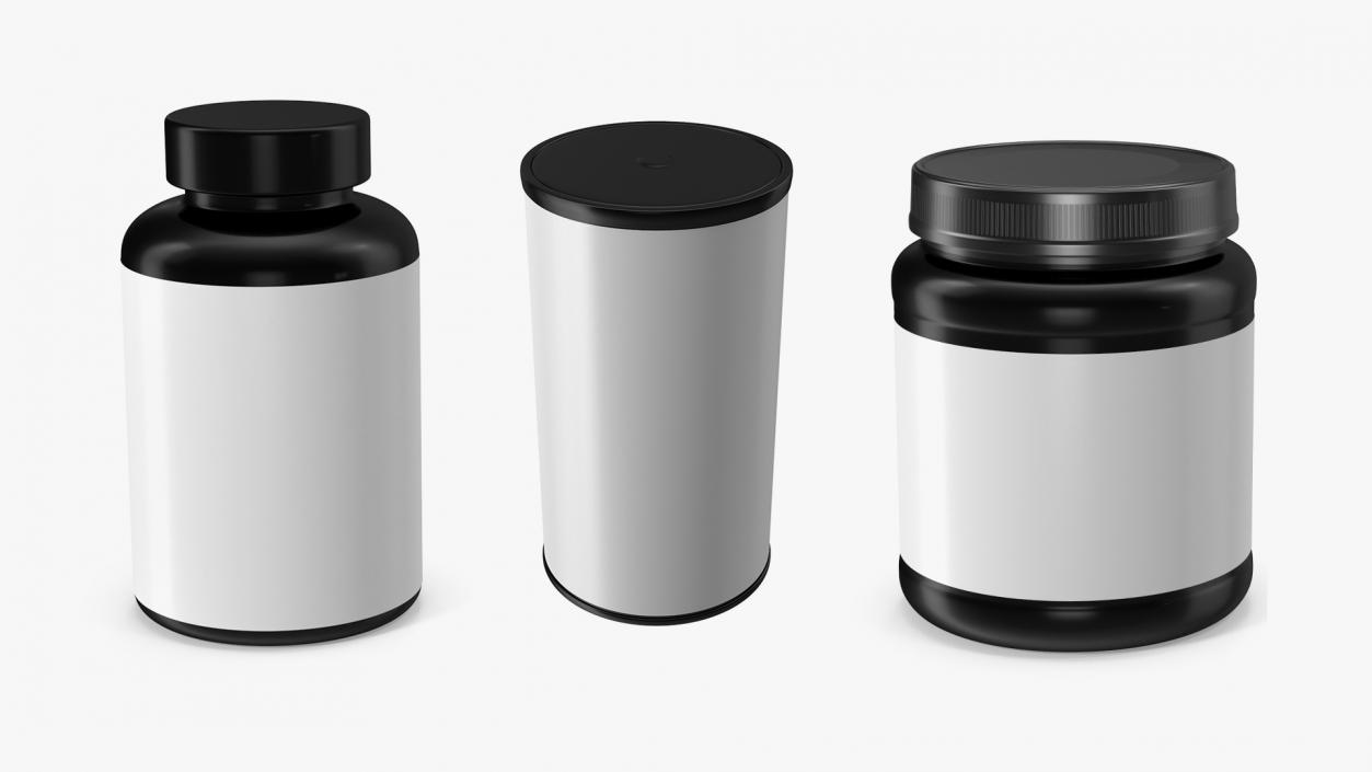 Empty Pill Bottles Collection 3D model