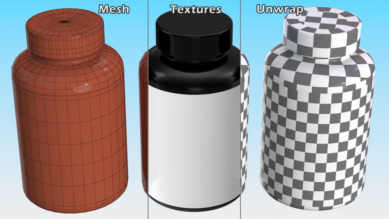 Empty Pill Bottles Collection 3D model