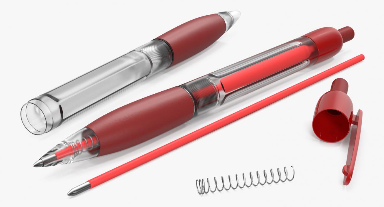 Red Ball Pen 3D