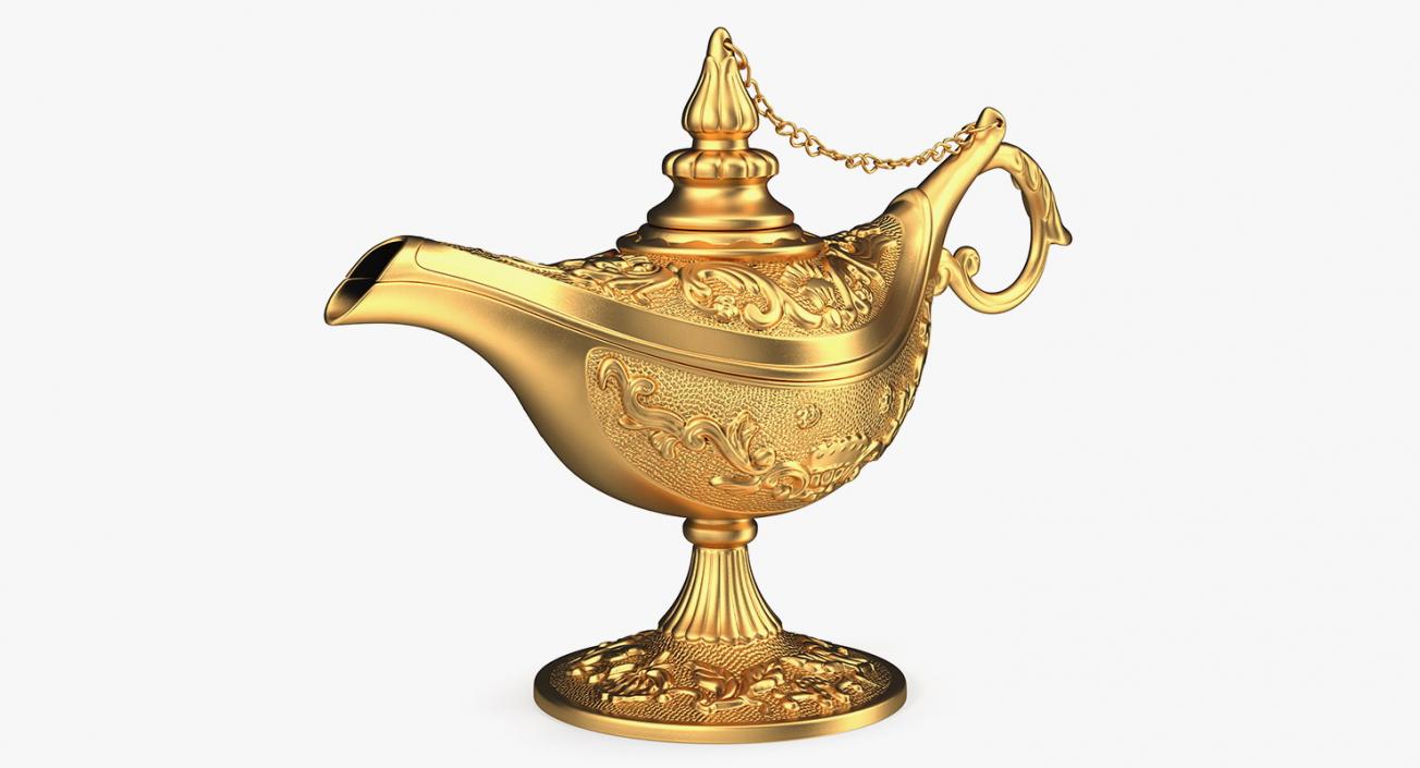 Golden Magic Lamp 3D