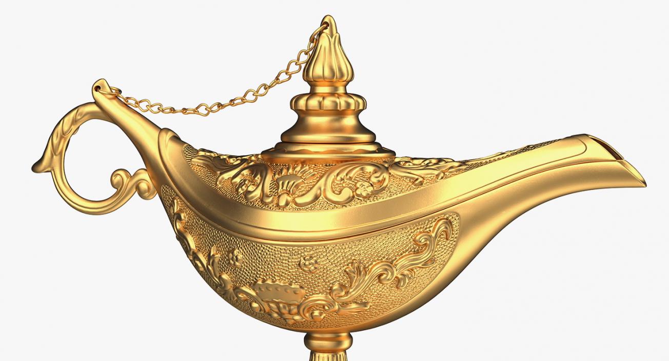 Golden Magic Lamp 3D