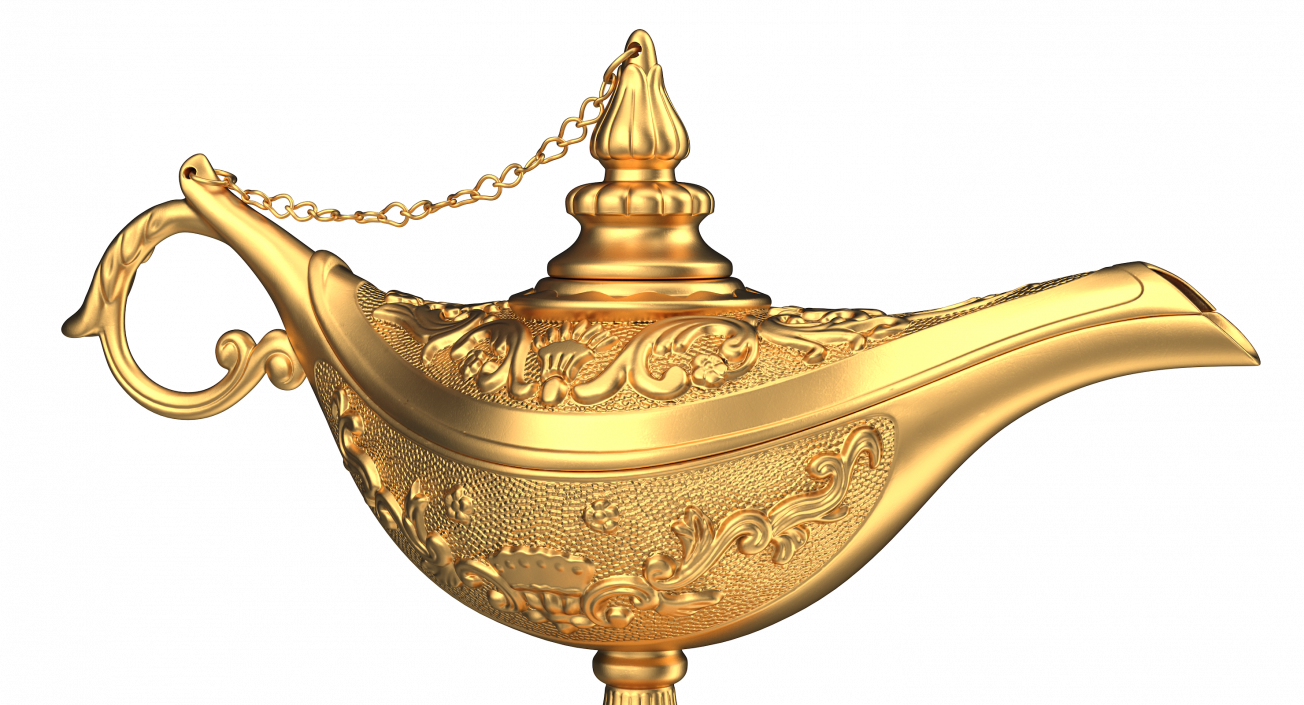 Golden Magic Lamp 3D