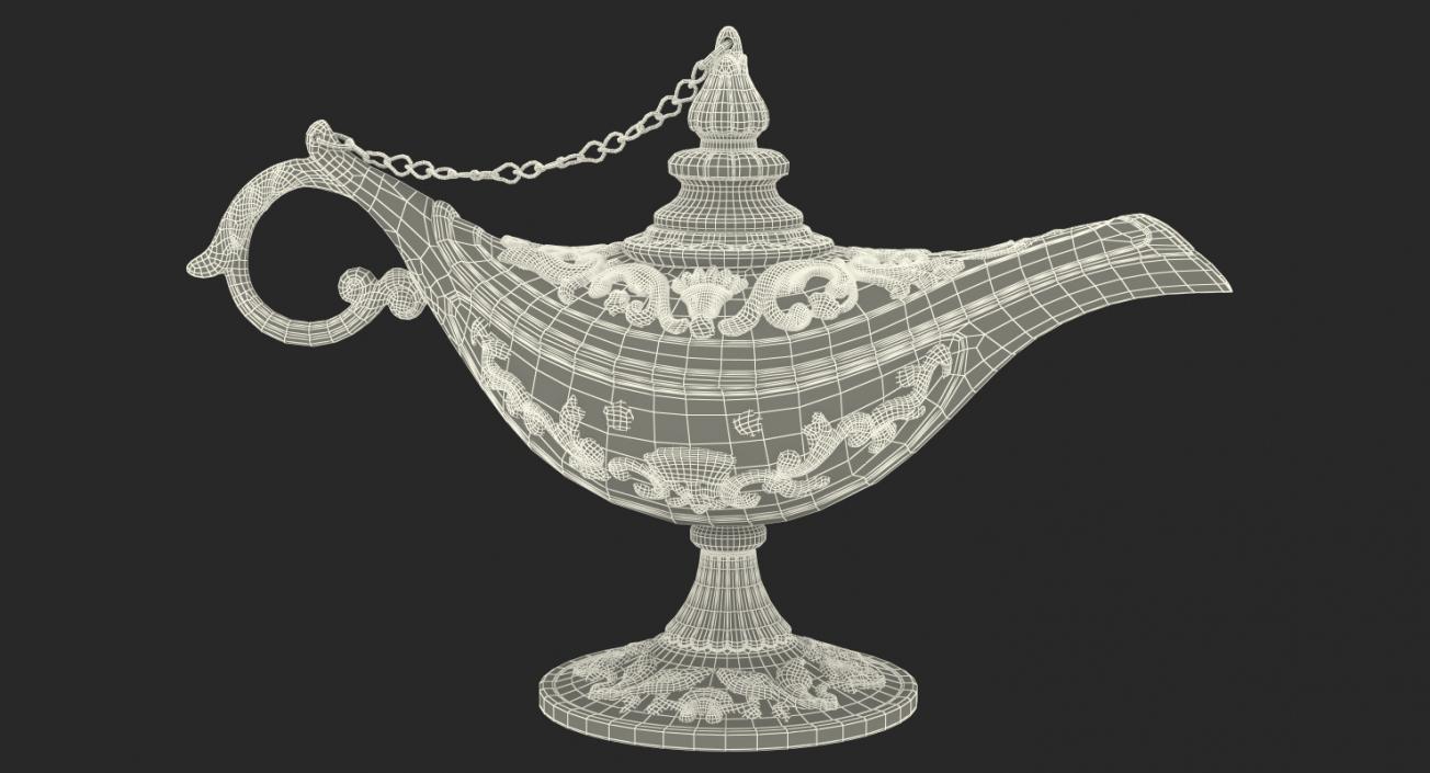 Golden Magic Lamp 3D