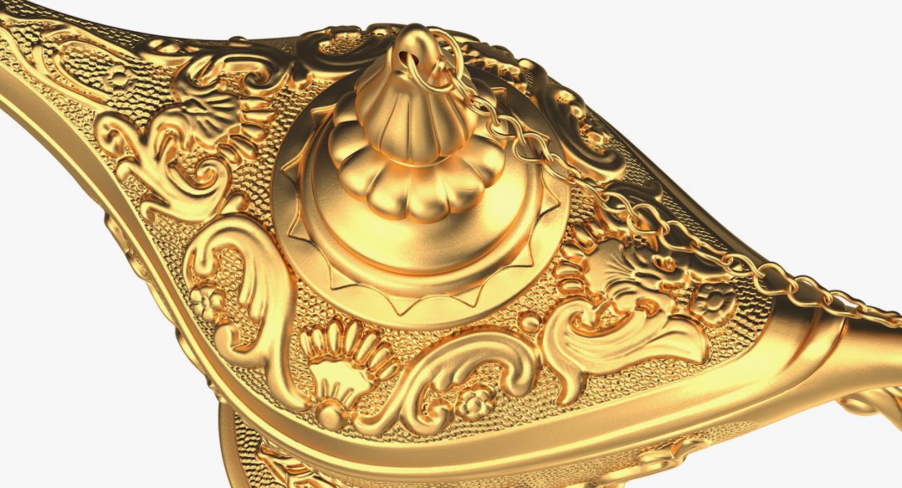 Golden Magic Lamp 3D