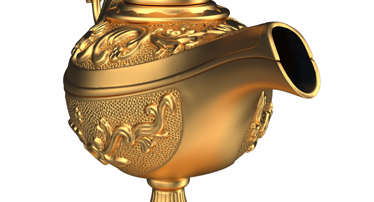 Golden Magic Lamp 3D