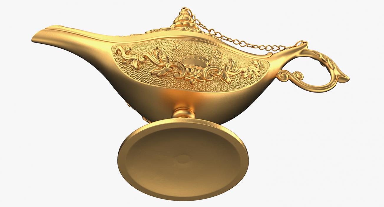 Golden Magic Lamp 3D