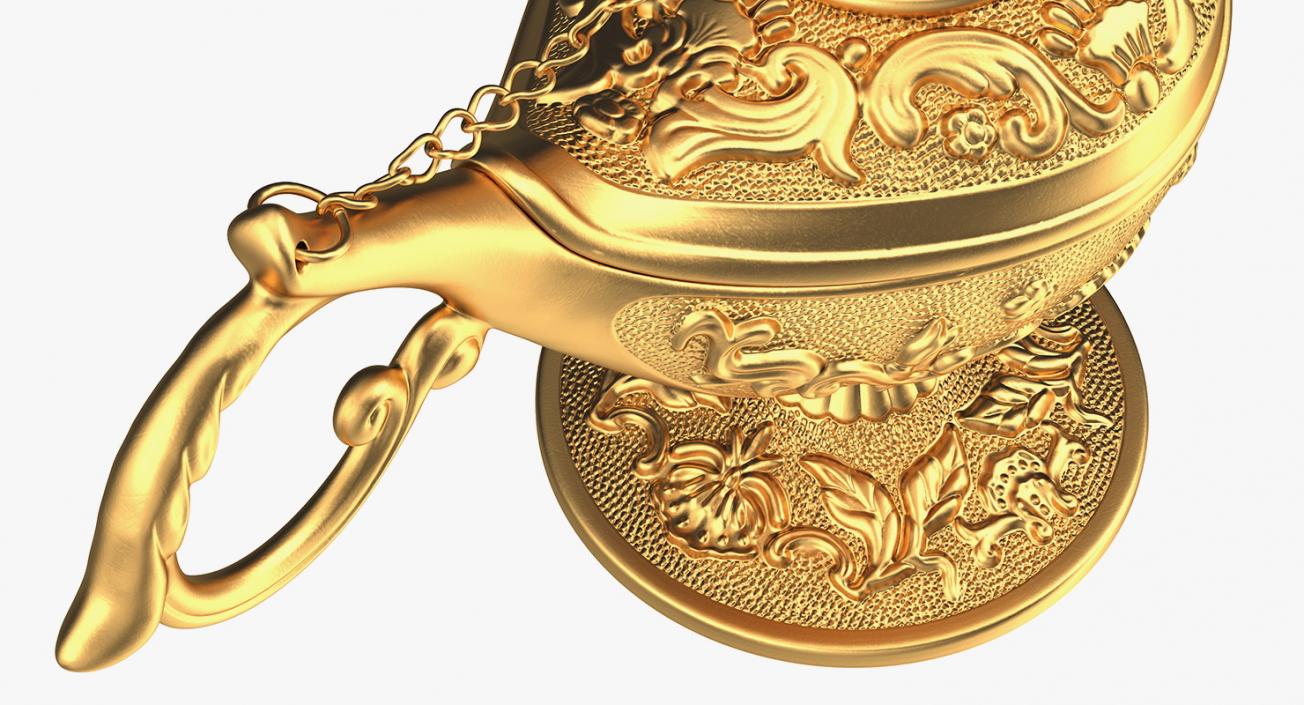 Golden Magic Lamp 3D