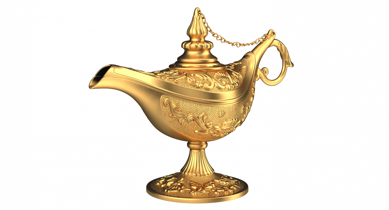 Golden Magic Lamp 3D