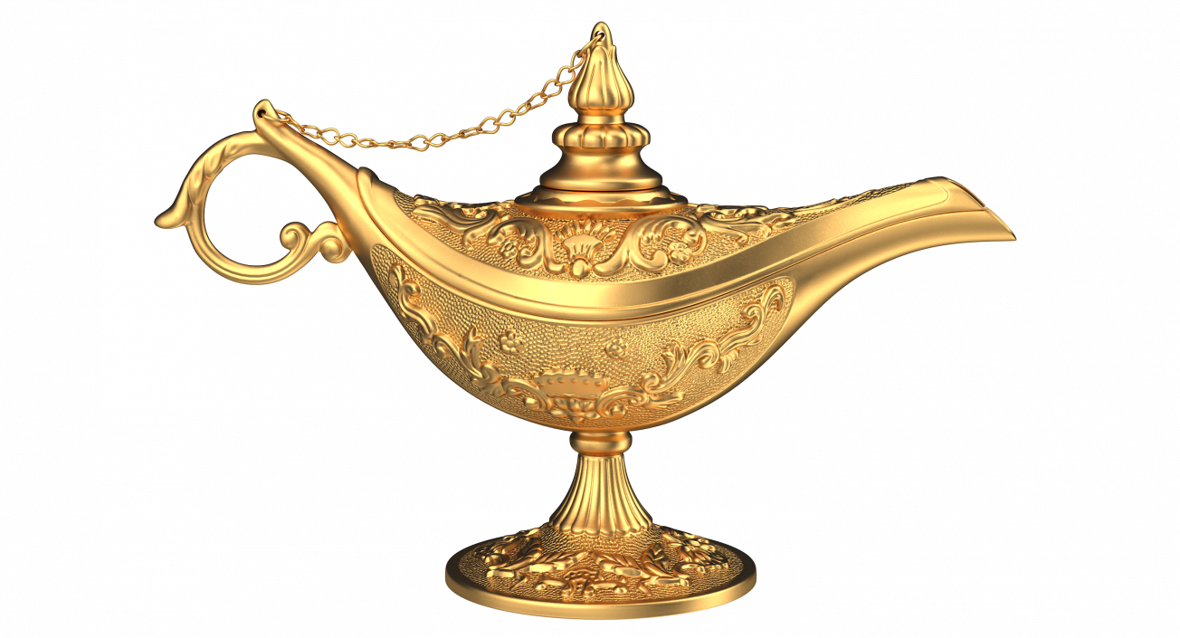 Golden Magic Lamp 3D