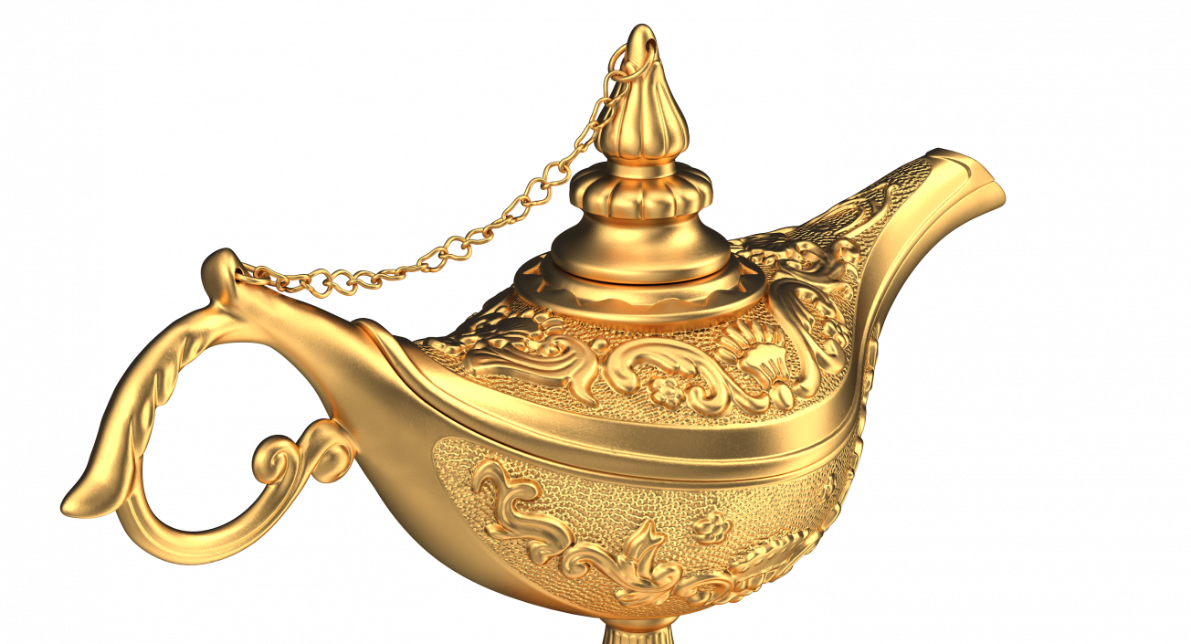 Golden Magic Lamp 3D