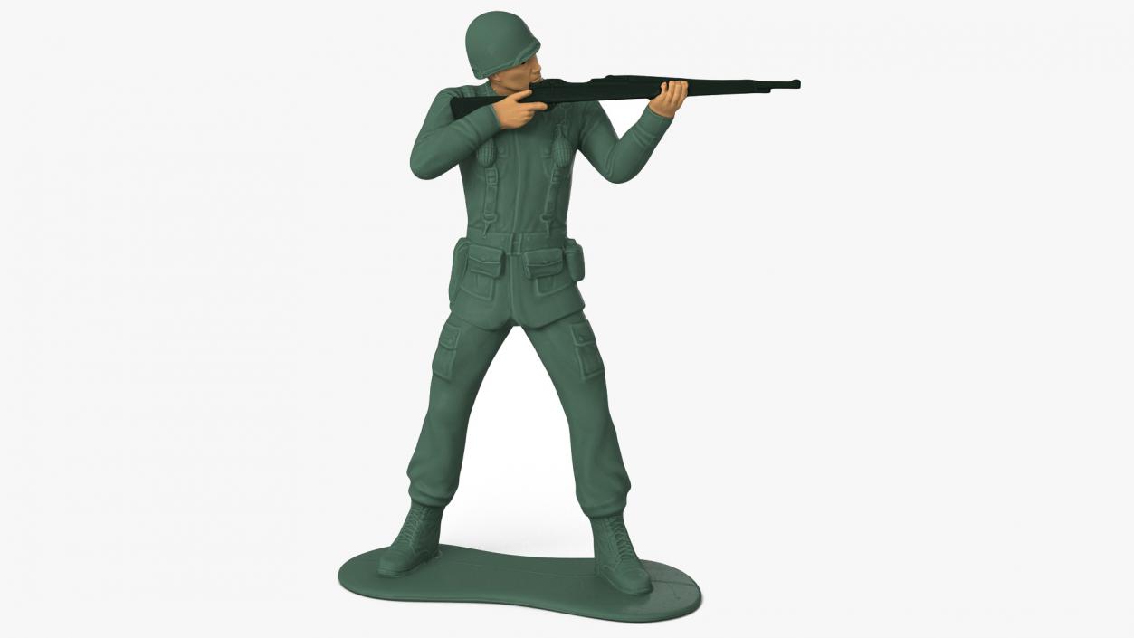 Miniature Toy Soldier Shooting Position 3D model