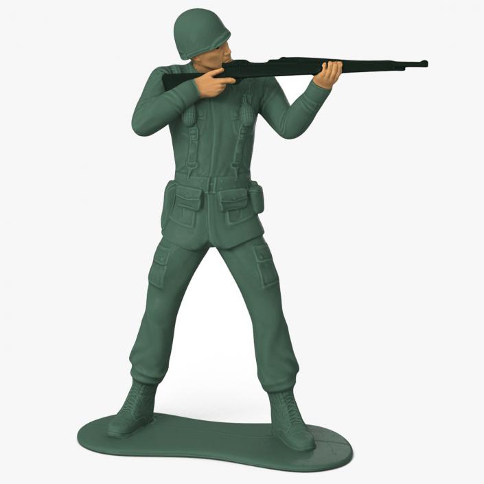 Miniature Toy Soldier Shooting Position 3D model