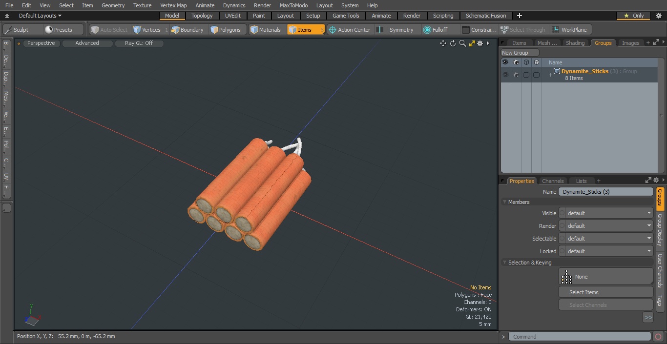 3D model Dynamite Sticks