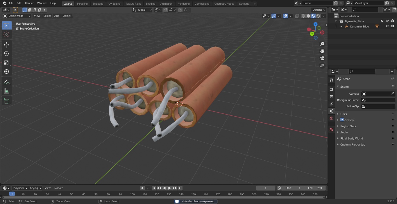 3D model Dynamite Sticks