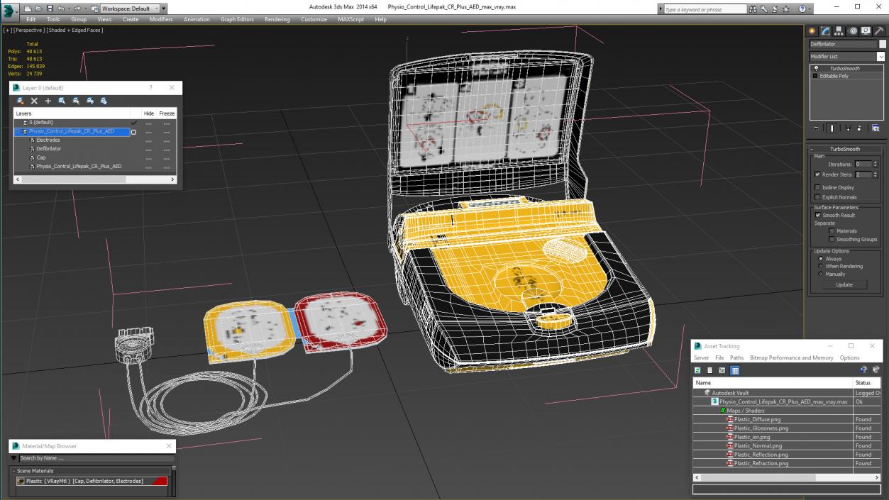 Physio Control Lifepak CR Plus AED 3D model