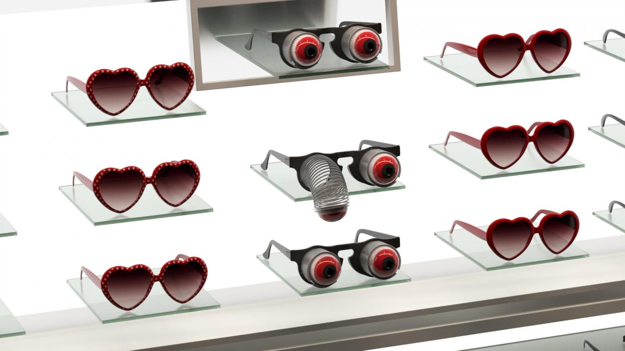 Springy Pop Out Eye Glasses 3D