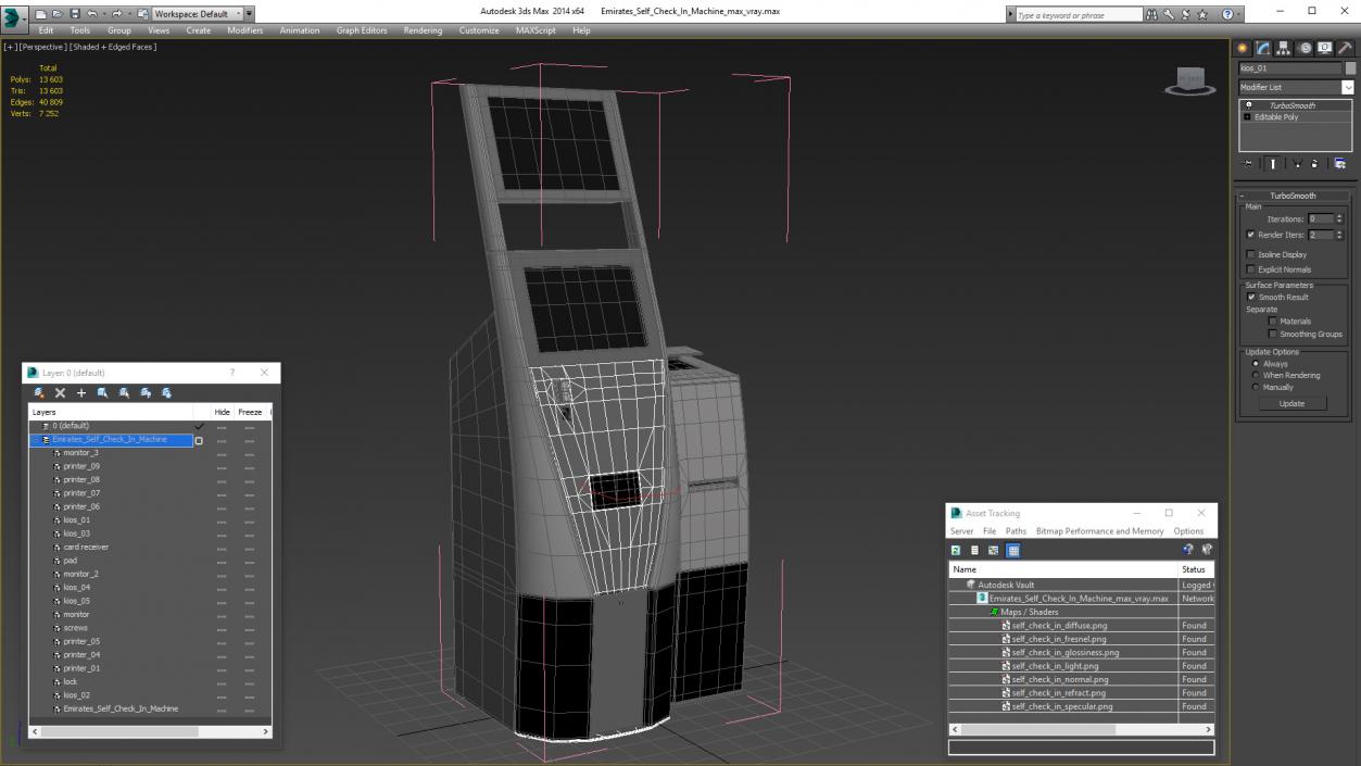 3D model Emirates Self Check In Machine