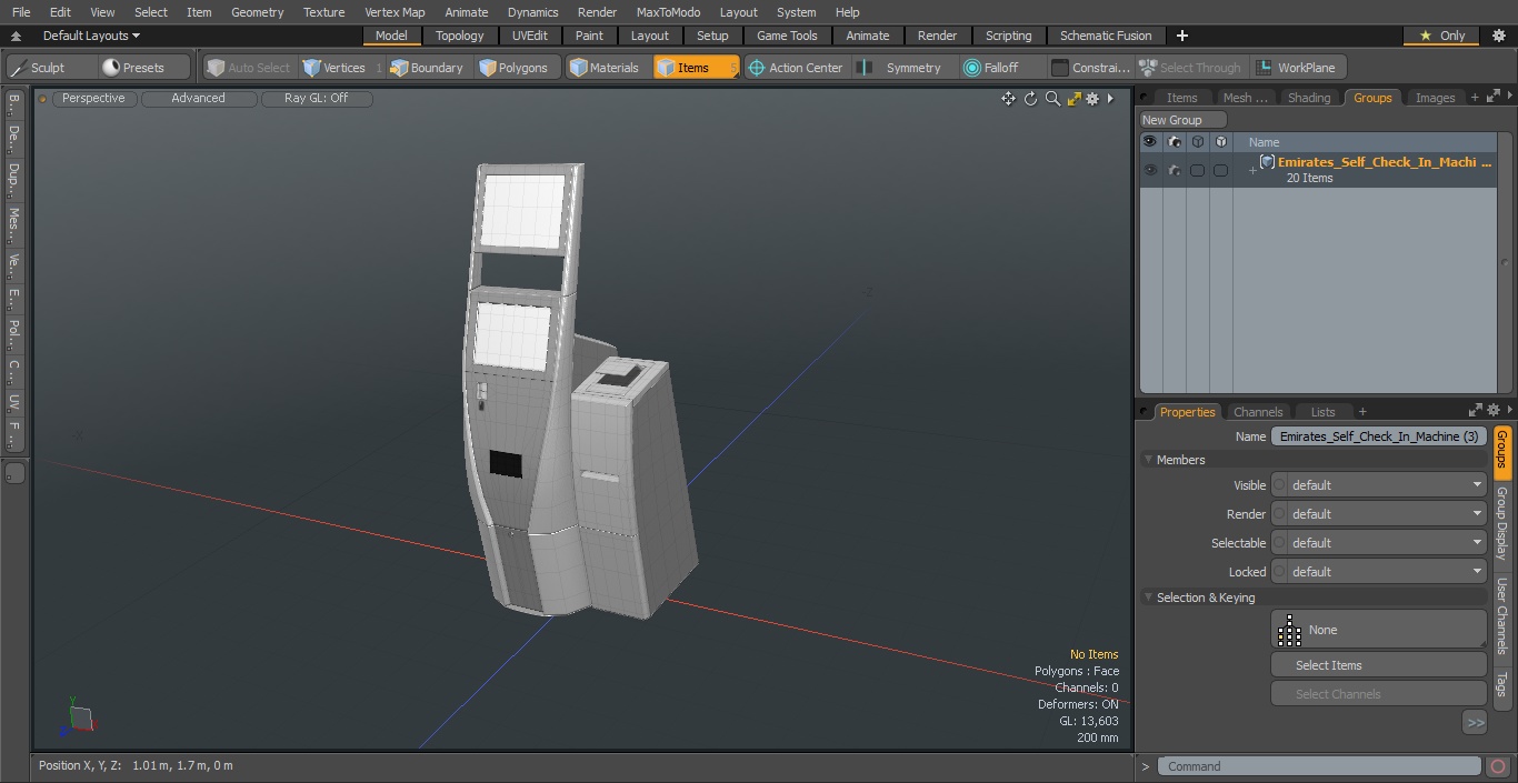 3D model Emirates Self Check In Machine