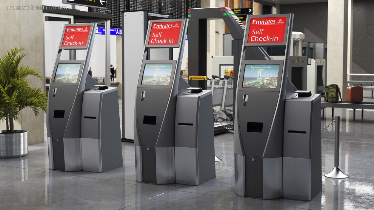 3D model Emirates Self Check In Machine