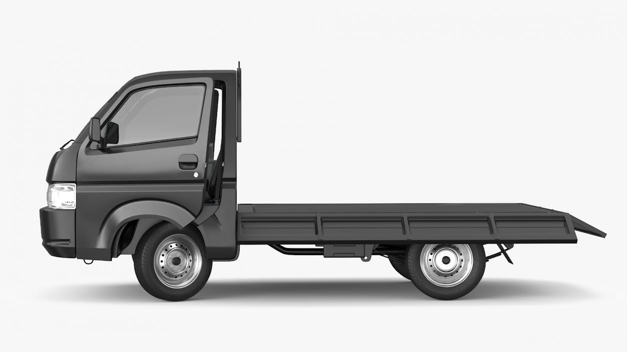 3D Suzuki Carry Truck Black Rigged