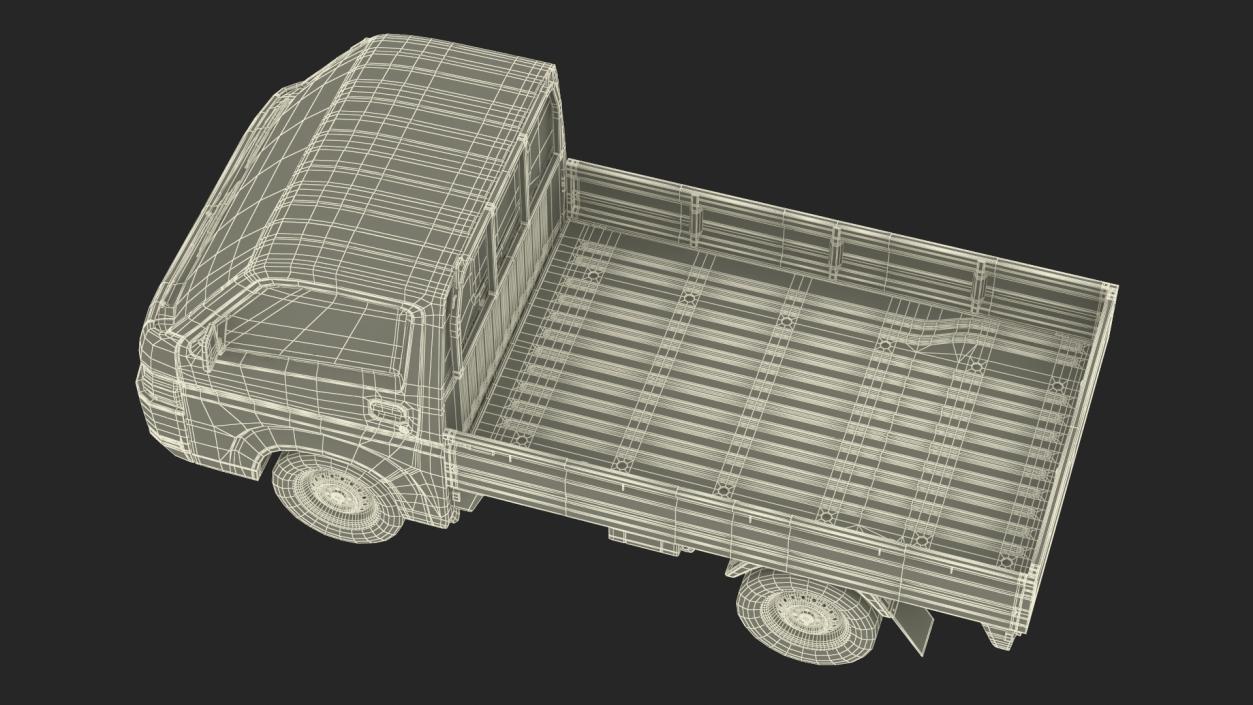 3D Suzuki Carry Truck Black Rigged