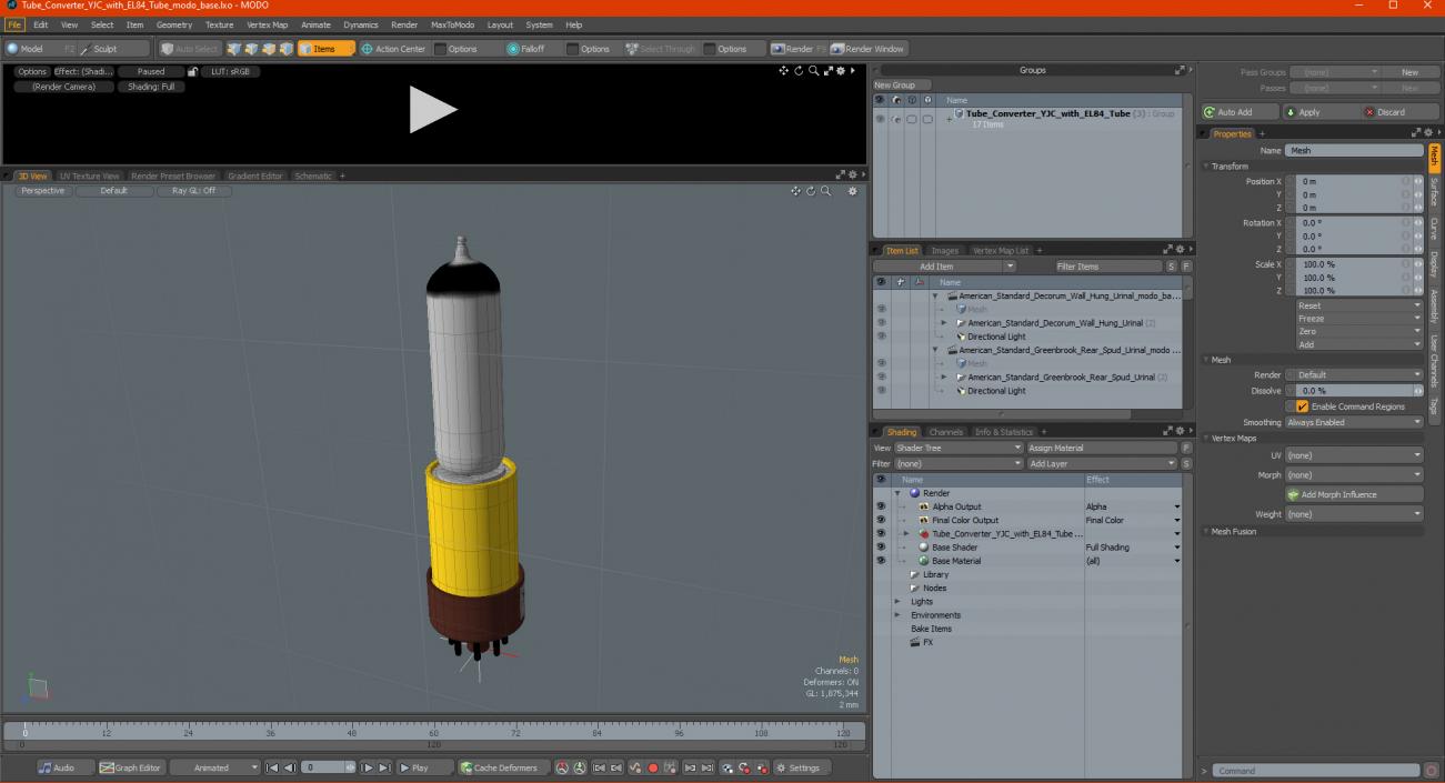 3D Tube Converter YJC with EL84 Tube model